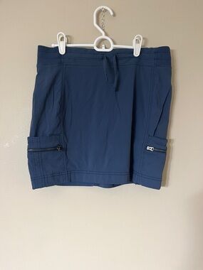 Athleta Navy Active Cargo Skort with Zip Pockets